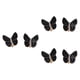 thumbnail image 3 of 6x Cubiertas de botones de mariposa Accesorios de ropa Suministros de moda brillantes Esmoquin Negro, 3 of 9