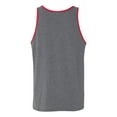 thumbnail image 3 of Bella Canvas 3480 Unisex Jersey Tank, XL, DEEP HTHR/ RED, 3 of 5