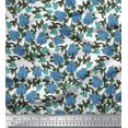 thumbnail image 1 of Soimoi Rayon Fabric Leaves & Floral Block Print Fabric by Yard 56 Inch Wide, 1 of 3