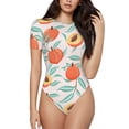 thumbnail image 1 of Balery Peach Body de cuello redondo de manga corta para mujer Tops de manga corta Tops básicos-Medium, 1 of 7