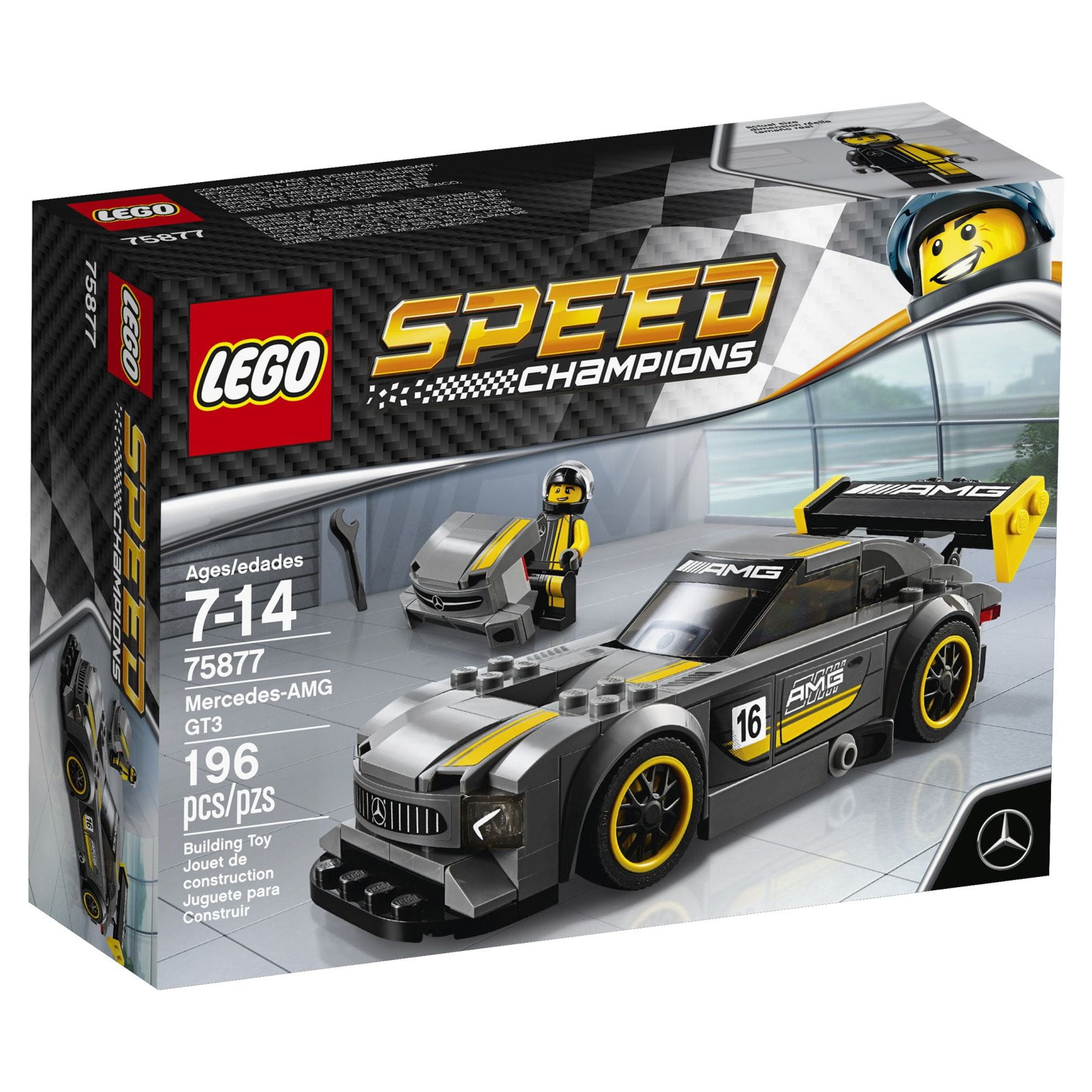 Lego Speed Champions Mercedes-AMG GT3 Race Car Set, 196-Pieces