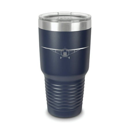 

J-3 Cub Tumbler 30 oz - Laser Engraved w/ Clear Lid - Polar Camel - Stainless Steel - Vacuum Insulated - Double Walled - Travel Mug - j3 light aircraft