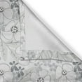 thumbnail image 4 of Ambesonne Grey Grommet Curtain Single Panel, Abstract Sketchy Flowers, 50"x60", Pale Grey and White, 4 of 5