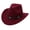 Wine, variant on Children'S Hat Leopard Print Stripped Casual Wide Brim Cowboy Hat Denim Cap Stage Performances Stylish Cowgirl Fashionable Cap(Grey,One Size)