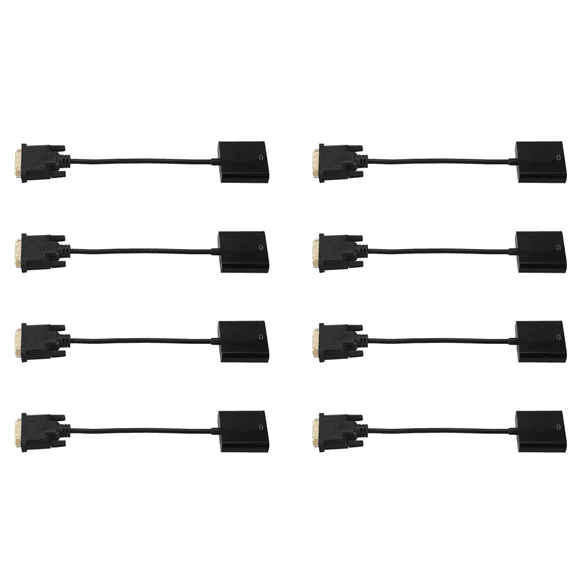 8X DVI to VGA Adapter Cable 1080P DVI-D to VGA Cable 24+1 25 Pin DVI Male to 15 Pin VGA Female Video Converter