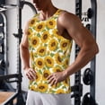 thumbnail image 5 of Lsque Sunflowers Pattern Mens Tank Tops Muscle Athletic Quick Dry Sleeveless Workout Fitness T Shirts Beach Tank Top, Loose-fit Sleeveless Shirt for Men-XX-Large, 5 of 7