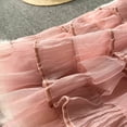 thumbnail image 5 of Women's High Waisted Maxi Tiered Skirt Multi Layered Ruffle Mesh Tulle A-Line Tutu Skirt Flowy Elegant Boho Style Skirt Formal Party Evening Wedding Guest Apparel, 5 of 9
