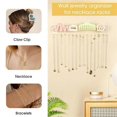 thumbnail image 3 of Hanging Jewelry Organizer- Modern Acrylic Necklace Holder with 15 Hooks - Space-Saving Wall Jewelry, 3 of 5