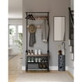 thumbnail image 5 of VASAGLE 4-in-1 Hall Tree with Shoe Bench for Entryway Bench with 9 Removable Hooks 13.3 x 28.3 x 72.1 Inches Coat Rack Rustic Brown and Black, 5 of 9