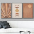 thumbnail image 3 of wall26 Framed Canvas Print Wall Art Set Mid-Century Ocean Sunset Sun Horizon Nature Abstract Illustrations Modern Art Bohemian Decorative for Living Room, Bedroom, Office - 24"x36"x3 White, 3 of 5