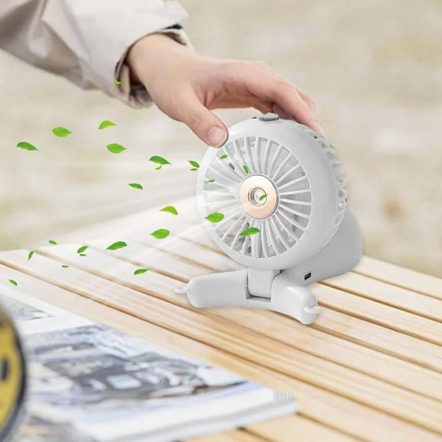 Feltree Portable Water Mist USB Fan Folding Adjustable Portable Handheld Charging Quiet Neck Mini Fan