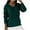 Green, variant on Lovskoo Sweaters for Women Long Sleeves V-Neck Pullover Solid Color Casual Blouse Tops Pink