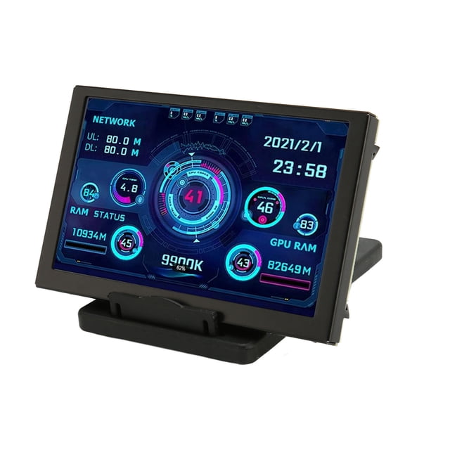 Affichage de Température PC, Écran Personnalisable USB Mini Moniteur de Température pour Bureau