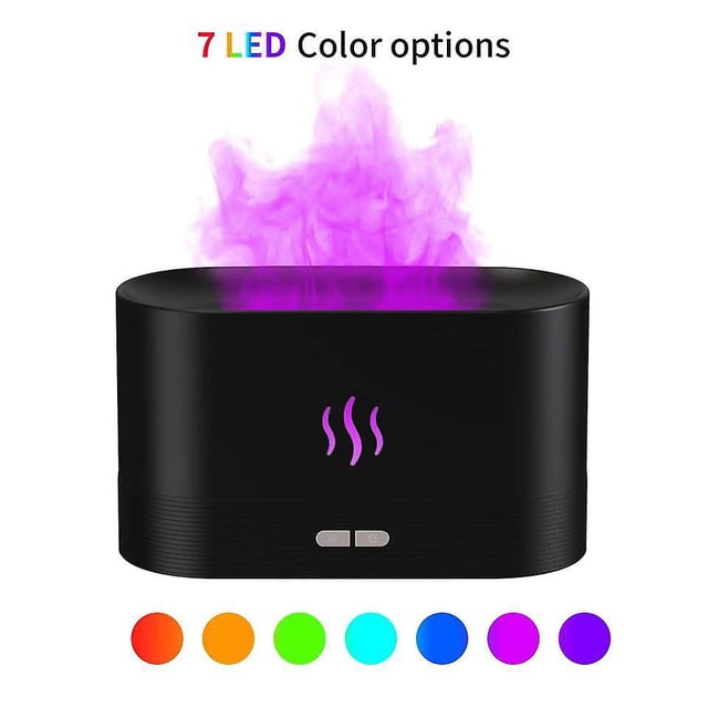 Humidificador Difusor De Aroma De Aire De Llama Colorido Sincero Difusor De Aceite Esencial Silencioso 7 Colores De Llama Mejorado Para El Hogar La Oficina El Yoga Con Protección De Apagado Au