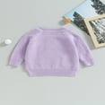 thumbnail image 3 of Baby Girl Boy Knit Pullover Sweater Fall Winter Warm Sweatshirt Tops with Pocket, 3 of 6