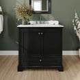 thumbnail image 2 of Wyndham Collection Deborah 36" Wood & Metal Single Bathroom Vanity in Espresso, 2 of 5