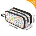 thumbnail image 4 of FORMRS Pencil Case with 3 Compartments School Large Capacity Zipper Pen Pouch Stationery Organizer, Colorful Cartoon Octopus Pattern, 4 of 8