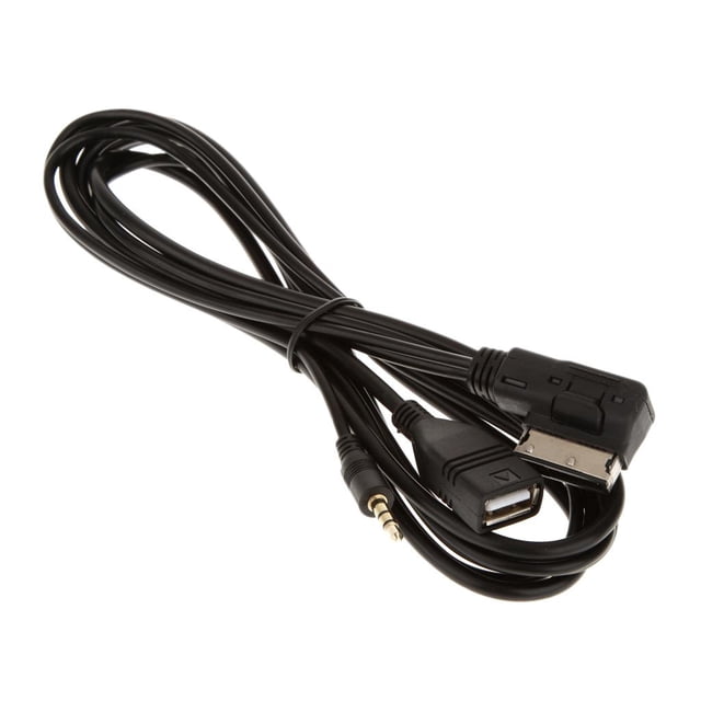 1.4 Metros 3.5mm Audio AUX AMI MMI Adaptador De Interfaz De Música Cable De Coche Automático Adaptador USB Para Audi A3 A8 Q3 Q5 Q7 Accesorios Para Au Sunnimix Cable de música auxiliar