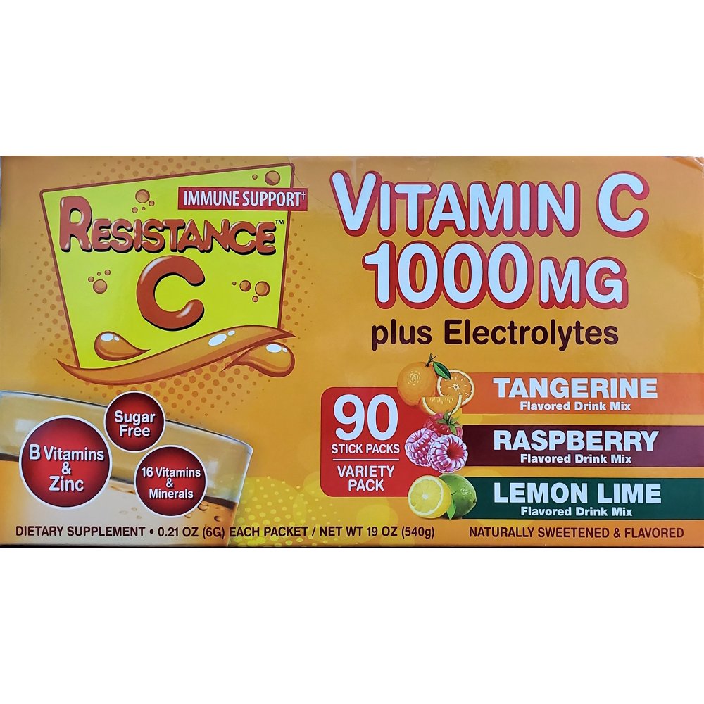 Resistance C Immune Support 1000 MG Vitamin C Plus Electrolytes Variety