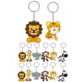 thumbnail image 6 of 30pcs Cute Jungle Animal Keychains Set with Thank You Kraft Tags Organza Bags, 6 of 6