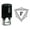Black, variant on Printtoo F Alphabet Swirl Border Triangle Monogram Initial Self Inking Rubber Stamp Office Stationary