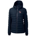 thumbnail image 2 of Women's  Cutter & Buck  Navy Louisville Bats Mission Ridge Repreve Puffer Full-Zip Jacket, 2 of 3