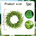 thumbnail image 3 of 18" Christmas Eucalyptus Wreath Artificial Green Leaves Wreath Festival Hanging Decoration for Front Door Window All Seasons Wreath Year Round Decor Home Decor, 3 of 9