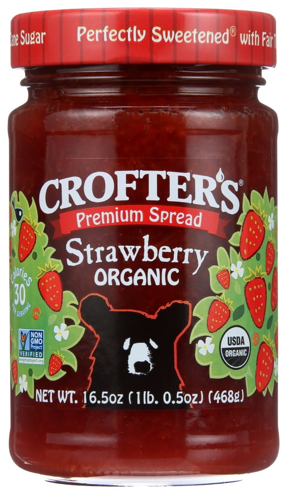 Crofters Fruit Spread Organic Premium Strawberry, 16.5 Oz