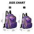 thumbnail image 3 of Quilted Backpack Fashion Backpack 10.23*5.11*12.59 Inch Women's Fashion Backpack Picnic Shopping Travel Out Sports backpack Cute Purple Owl, 3 of 7