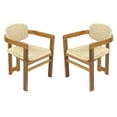 thumbnail image 5 of Harper & Bright Designs Outdoor Woven Rattan Chair Set of 2, 2 Pieces Patio Accent Chairs Armchairs, 2 Person Acacia Wood Seating Group Chairs for Pool Garden, Natural, 5 of 17