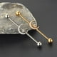 thumbnail image 5 of Aretes de barra de acero inoxidable con forma de barra industrial, joyería vertical Plata, 5 of 7