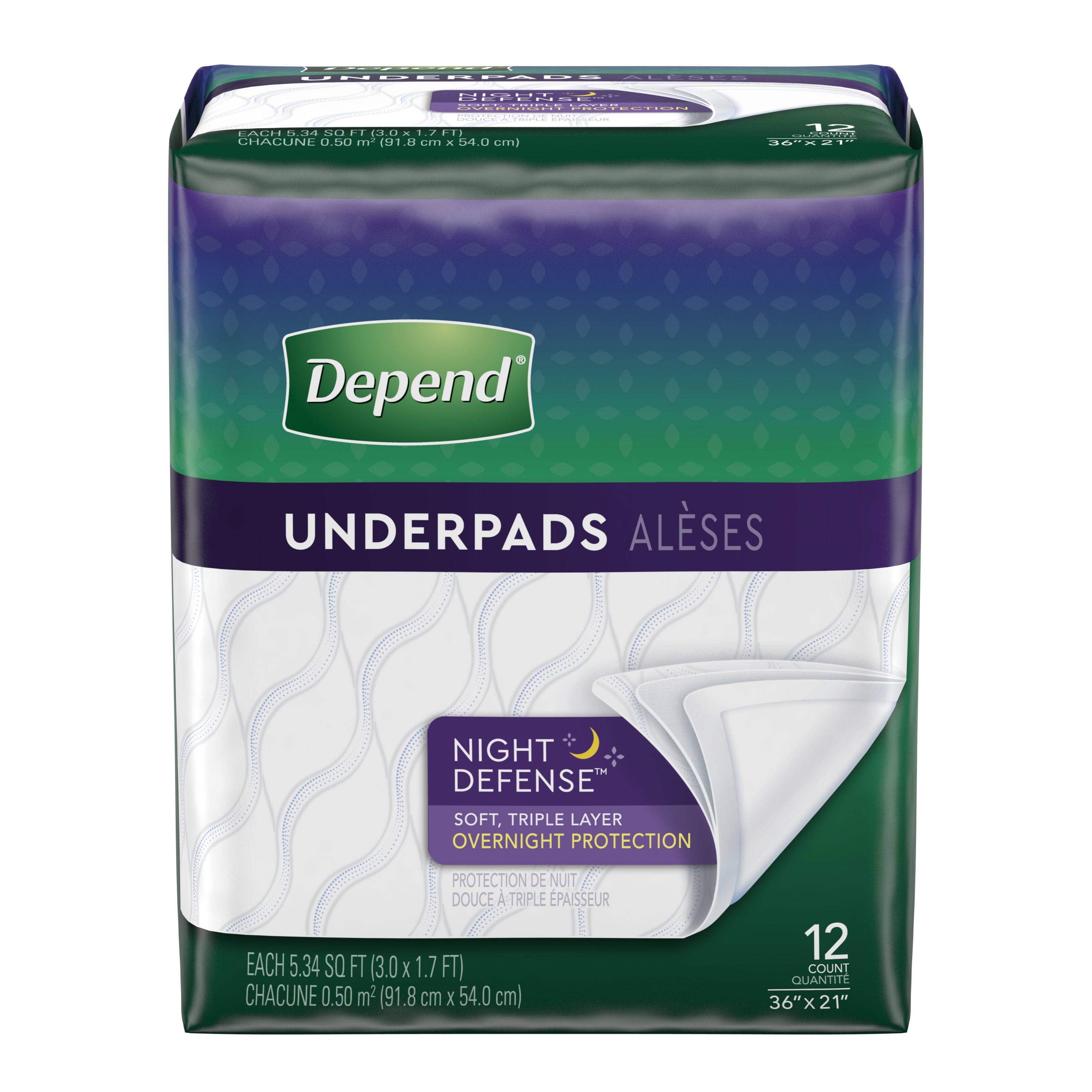 camera Portiek onkruid Depend Underpads/Disposable Incontinence Bed Pads for Adults, Kids, and  Pets, 12Ct - Walmart.com