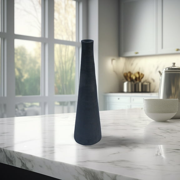 BIDK Home Terracotta Accent Vase - 15" - Black