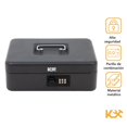 thumbnail image 2 of Caja Fuerte De Dinero Metálica De Combinación Con Bandeja Kingsman 300266-NEG, 2 of 7