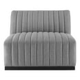 thumbnail image 5 of Modular Sofa Chair, Black Grey Gray, Fabric, French Living Lounge Cafe Lobby Hospitality Restaurant, Modern Contemporary HB33744, 5 of 7