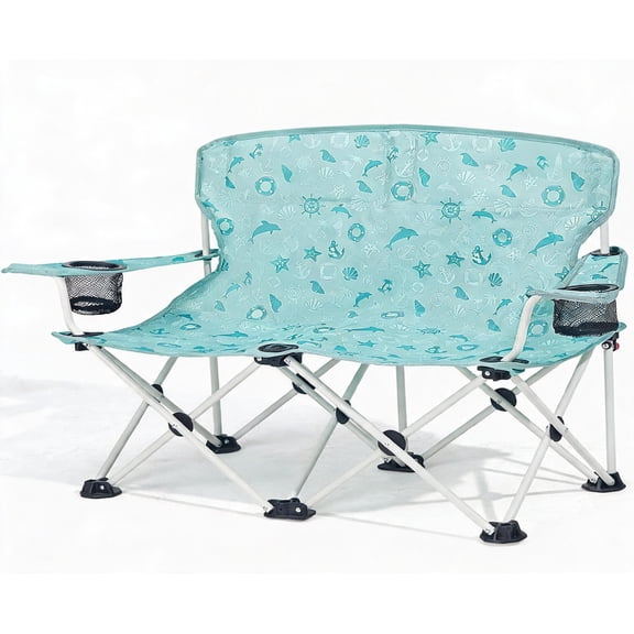 Kids Double Seat Camping Chair in Dolphin Green