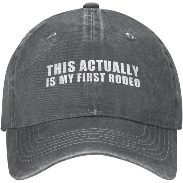 Funny Country Life Howdy Cowboy Baseball Hats for Women This Actually is My First Rodeo Funny Hat