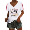 thumbnail image 2 of YLHFASHION T-shirt de Sport Uni pour Femmes, Col en V, Manches Courtes, 50 % de Réduction, 2 of 5