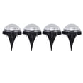 thumbnail image 4 of Paquete de 4 luces LED solares de suelo con degradado de color para terrazas al aire libre, resistentes al agua, con 8 LED, 4 of 8