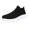 thumbnail image 2 of EKVAHL Orthopedic Slip On Walking Shoes for Men, High Ankle Stretch Knit Arch Support Cushioned Sneakers, Thick Sole Outdoor Daily Fitness Trainers White, 2 of 5
