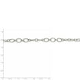 thumbnail image 2 of Diamond2Deal 925 Sterling Silver 6.1mm Fancy Patterned Rolo Chain Bracelet for Men 7", 2 of 5