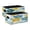 Flat Color Background Flat Color Retro Flower, variant on Felt Storage Bins 2-Pack Foldable Space-Saving Organizer For Home Office Shamrocks Monstera Leaves