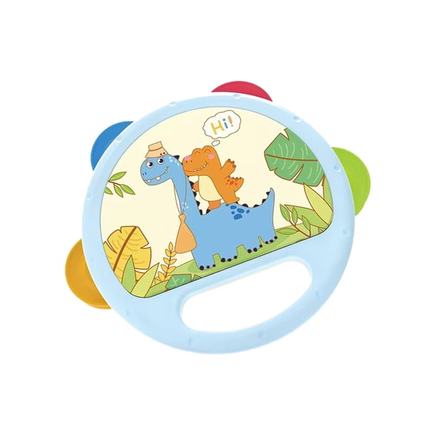 Juguetes de piscina, juguete para bebés, campanas de mano para niños, tambor musical para bebés de 0 a 3 años, instrumento de educación temprana con diseños adorables que desarrolla la motricidad, el