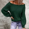 thumbnail image 2 of Suéteres Con Hombros Descubiertos Para Mujer, Suéter de Punto, Camisetas de Manga Larga de Color Sólido A La Moda Odeerbi ODB185111, 2 of 6