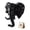 Black, variant on EVHRZN Elephant Key Holder, Elephant Head Shaped Coat Hat Hanger Heavy Duty, Vintage Rustic Decorative Wall Hooks for Entryway, Kitchen, Stylish, Durable, and Functional for Organizing