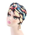 thumbnail image 2 of Styles Bohèmes Turbans pour Femmes Design Élastique Bonnet Pré-Noué Bonnet Plissé Couvre-Chef à la Mode Couvre-Chef Tourbillonnant Rouge, 2 of 4