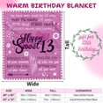 thumbnail image 4 of 13th Birthday Gifts for Girls Happy Sweet 13 Blanket Gifts 13 Year Old Flannel Throw Blankets for Teen Girls, Daughters, Sisters, Granddaughters, Nieces Tirteen Birthday Gift Idea, 13th(30"x40"), 4 of 7