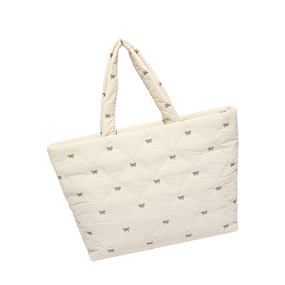 Puffer Toted Bag Handbags with Zipper,Shopping Bags Large Quilted Shoulder Bag with Zipper for Travel,Work,Laptop Bags