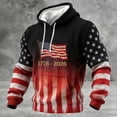 thumbnail image 2 of 250th Anniversary Hoodies 1776 2026 American 250 Years Men Print Drawstring Hooded Sweatshirts Patriotic Casual Top, 2 of 3