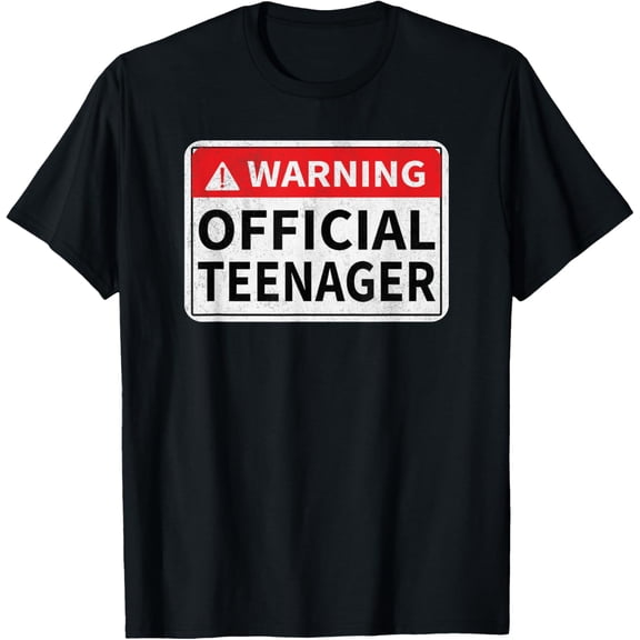 t-shirt 13th Birthday Boys and Girls Warning Official Teenager T-Shirt mens,black,women,funny,men,journey,Crew Neck, Short Sleeve,printing